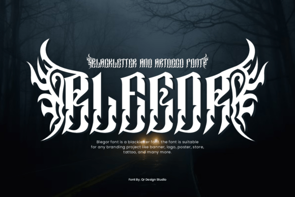 Blegor Font: Where Gothic Grit Meets Art Deco Edge