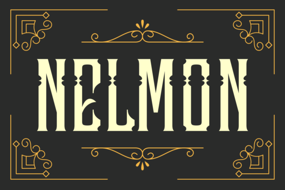 Nelmon: A Bold Display Font for Vintage Western Branding